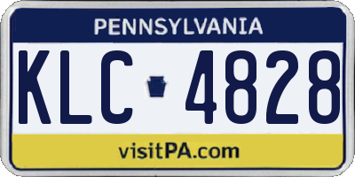 PA license plate KLC4828