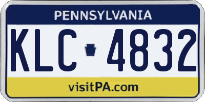 PA license plate KLC4832