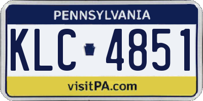 PA license plate KLC4851