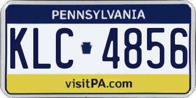 PA license plate KLC4856