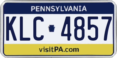 PA license plate KLC4857
