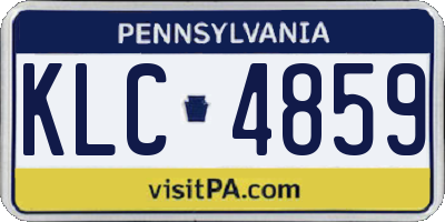 PA license plate KLC4859