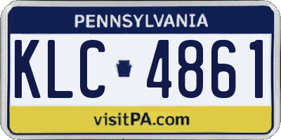 PA license plate KLC4861