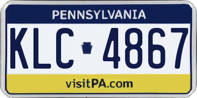 PA license plate KLC4867