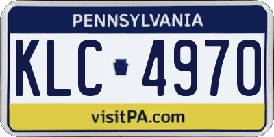 PA license plate KLC4970
