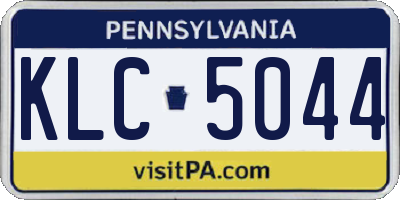 PA license plate KLC5044