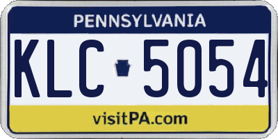 PA license plate KLC5054