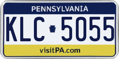 PA license plate KLC5055