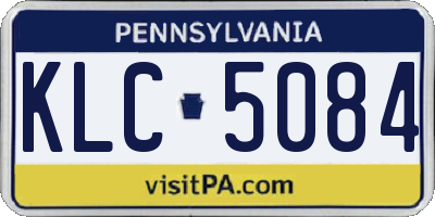 PA license plate KLC5084