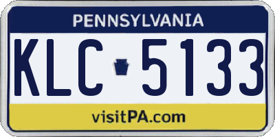 PA license plate KLC5133