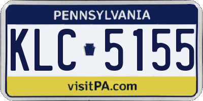 PA license plate KLC5155