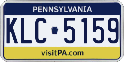 PA license plate KLC5159