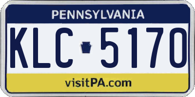 PA license plate KLC5170