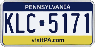 PA license plate KLC5171