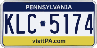 PA license plate KLC5174