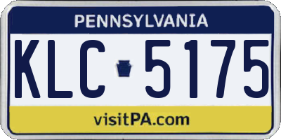 PA license plate KLC5175