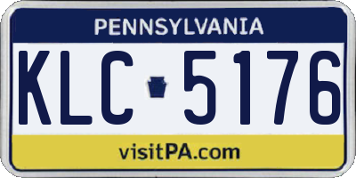 PA license plate KLC5176