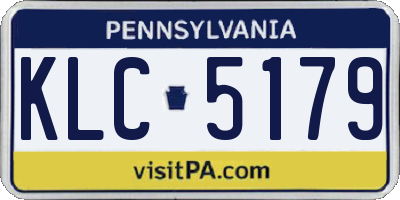 PA license plate KLC5179