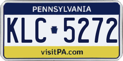 PA license plate KLC5272