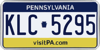 PA license plate KLC5295