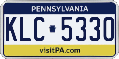 PA license plate KLC5330
