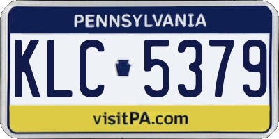 PA license plate KLC5379
