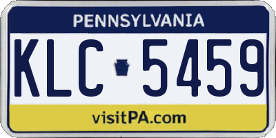 PA license plate KLC5459