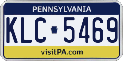 PA license plate KLC5469