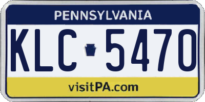 PA license plate KLC5470