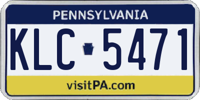 PA license plate KLC5471