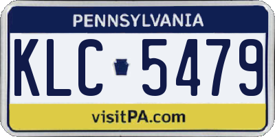 PA license plate KLC5479