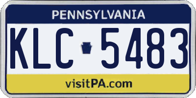 PA license plate KLC5483