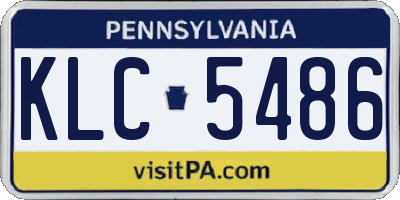 PA license plate KLC5486