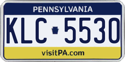 PA license plate KLC5530