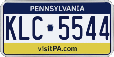 PA license plate KLC5544