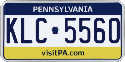 PA license plate KLC5560