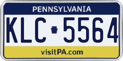 PA license plate KLC5564