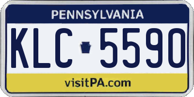 PA license plate KLC5590