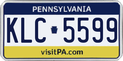 PA license plate KLC5599