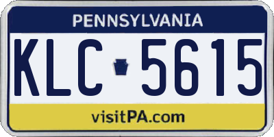 PA license plate KLC5615