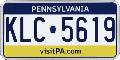 PA license plate KLC5619