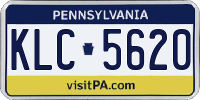PA license plate KLC5620