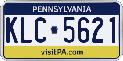 PA license plate KLC5621