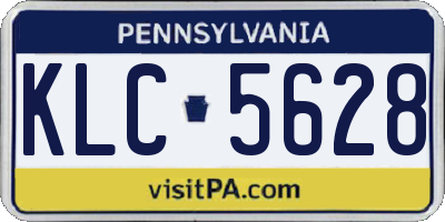 PA license plate KLC5628