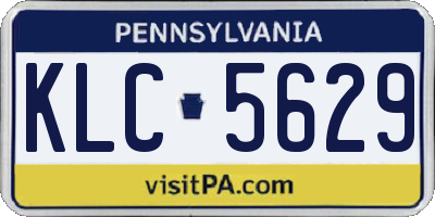 PA license plate KLC5629