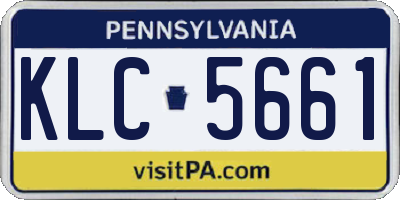 PA license plate KLC5661