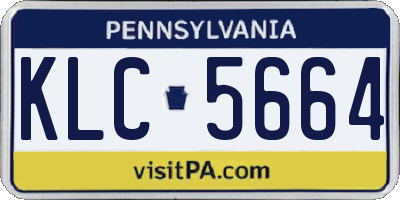 PA license plate KLC5664