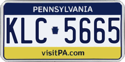 PA license plate KLC5665