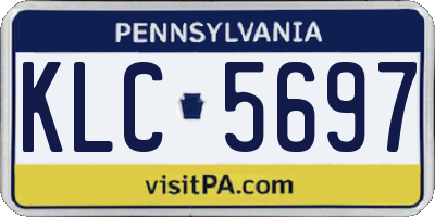PA license plate KLC5697