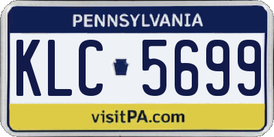 PA license plate KLC5699